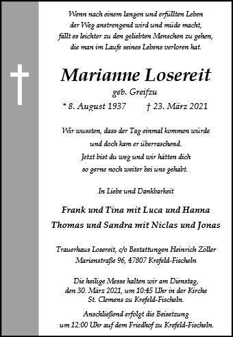 Erinnerungsbild für Marianne Losereit
